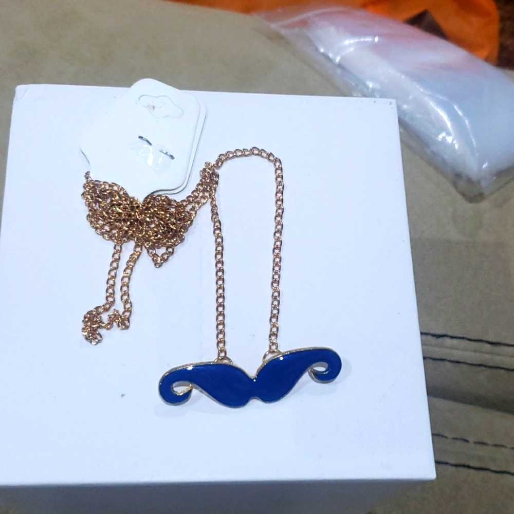 Mustache necklace